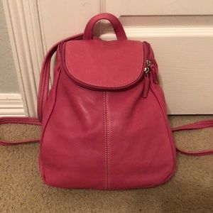 - Tignanello Bubblegum Pink Backpack NWOT Excellent condition